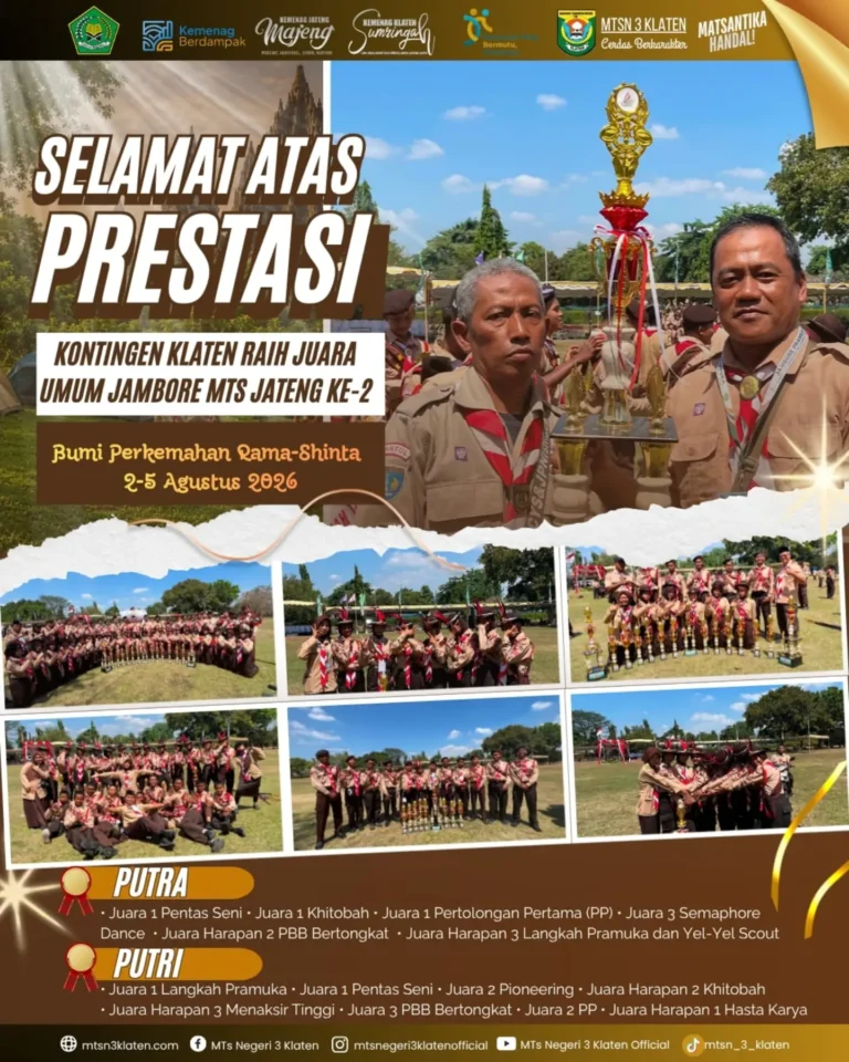  SELAMAT ATAS PRESTASI KONTINGEN KLATEN!